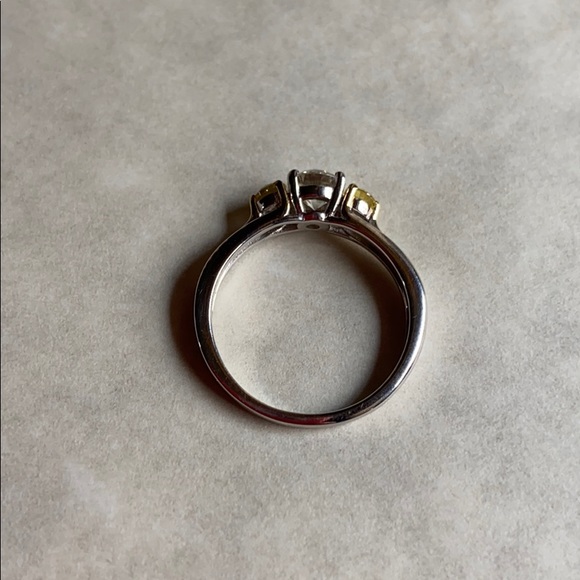 14K GOLD Moissanite & Sapphire Ring - Picture 3 of 9